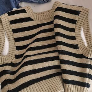 Kinderen Casual Gestreepte Truien - Crew Neck Polyester Blend Truien met Medium Stretch voor Lente/Herfst - Comfortabele Reguliere Pas Truien van Zacht Knit Stof zonder Details