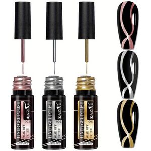 5-ml Metalen verf gel nagellak, spiegeleffect lijntekening, 3D chroom olieverf schilderij ontwerp, geschikt voor DIY thuis salon, nagelkunst