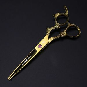 6.0" Professionele Haar - Gouden Handvat, Scherp & Lichtgewicht voor Vrouwen, Knippen, Lagen en Textuur, Knippen Tools | Elegante Knippen | Duurzame Schaar