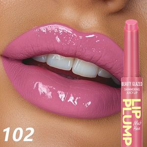 12 Kleuren Glanzende Hydraterende Gloss Lippenstift Pen, Druk-op Stijl Glanzende Lipverzorging Cosmetica, Bedauwde Lippenstift , Voedend en Langdurig