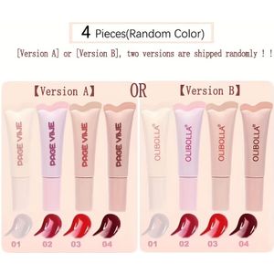 4-delige Set van Lipgloss en Butter Balm, Directe Vochtigheid en Hydratatie van de Lippen, Langdurige Hydratatie van de Lippen zonder te plakken, Zacht maken van Droge Lippen en Lip Car