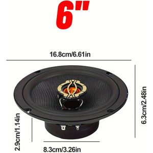 Een Set Van Twee KL-60B Max-1000W Autoluidsprekers, Omringend Geluid Voor Auto-audio, 6,5-inch Coaxiale Luidspreker, Bas Voor Middelbare School, 4 Ohm Autoluidspreker