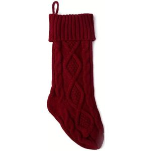 1 stuk Gepersonaliseerde Gebreide Kerstkous - Aangepaste Naam/Initialen (Tot 4 Letters) - Versierde Boord met Ophanglus - Duurzaam - Sok & s - Naamlabel (/Leo//Lola) - Feestdagen