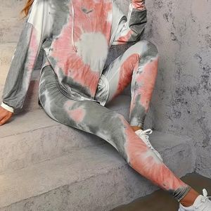 Grensoverschrijdend Nieuw Herfst- en Winter Casual en Comfortabel Damespak met Hoed, Overhemd en Strakke Broek met Modieuze Print Tweedelige Set