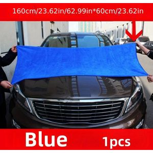 Ultra-Absorberende Microvezel Autowasdoek - Extra Groot, Dik, Pluisvrij Blauwe Schoonmaakdoek voor Glas & Auto Detailing, Zachte Textuur, Ideaal voor Drogen & Polijsten