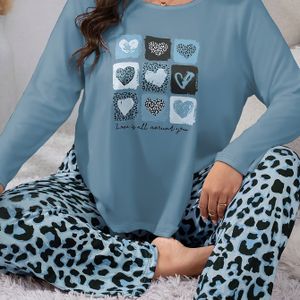 Herfst Maat Cartoon Print Lange Mouwen Broek Jumpsuit