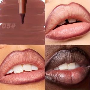 ESANMI Matte Lipliner - Langhoudende Waterproof Matte Lippenpotlood, Vlekbestendige Formule, Meerdere Kleuren (Roze, , Rood, Nude, Bourgondië, , Perzik)
