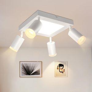 Ceiling Light Led Ceiling Spotlight 2/4 Flames - Ceiling Light Gu10 3000k Warm White 20w Bedroom Rotation 350° Ceiling Light Suitable For Room Hallway
