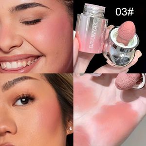 Matte Vloeibare Blush Stick met Spons Tip, Waterdicht, Opbouwbare Kleur voor Lippen en Wangen, Geschikt voor Alle Lichte Beige Tinten, Verhelderend Effect