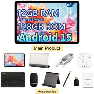 Teclast P30T Hoes Tablet 10,1-inch Scherm, T606 -Core -G57 GPU, 4GB+8GB Uitbreidbare RAM 128GB Opslag met ondersteuning voor 1TB TF-kaart, 15 WiFi tablet PC, 6000mAh Batterij Type-C opladen