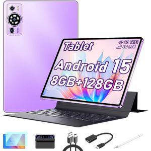UXD A5 15 Tablet 10, 1" IPS, 8GB+128GB (uitbreidbaar tot 1TB), 4G LTE/WiFi, -Core, 6000mAh, met Toetsenbord, Muis, Stylus, Hoesje & Meer, Tablet, Pad