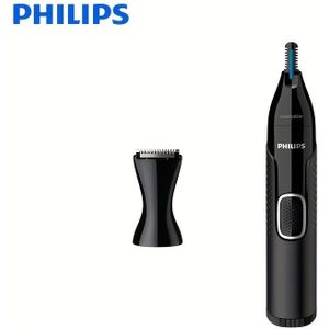 PHILIPS Trimmer NT5650 - Multifunctionele Elektrische Trimmer voor Neushaar, Oorhaar, Kanten, Brauwen | Draagbaar met Draagtas | AA Batterijgevoed, Neushaar Trimmer