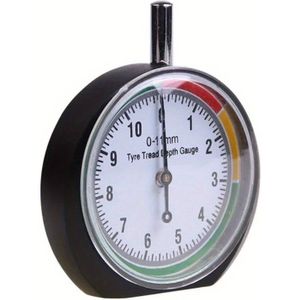 Hoogprecisie Roestvrijstalen Banden Profiel Dieptemeter - Gemakkelijk Afleesbare Wijzerplaat, Ontwerp met Opbergtas voor 's & Vrachtwagens