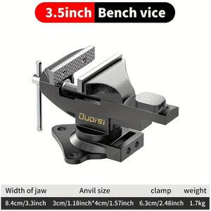 3.5 Inches Table Clamp, Small Bench Vice, New Upgraded Cast Iron Manufacturing Jewelers Hobby Clamps Craft Building Repair Tool Portable Work Bench Vise