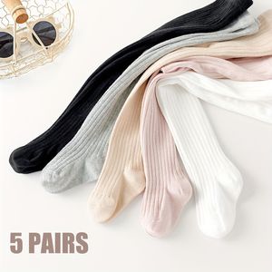5 Paar Peuter Baby Kleur Leggings | Ideaal voor Lente & Herfst, Gebreide Stof, 96%, Elastaan 3%, Alleen Handwas