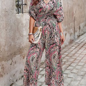 Women's Parallel Print Jumpsuit
