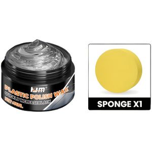 Multifunctionele Auto Reparatiekit | Plastic Onderdelen en Verzorging, Interieur Glanswas, Bandenbeschermingsglans, Nano Kristalcoating voor Geelkleurige Herstelling, Inclusief Spons