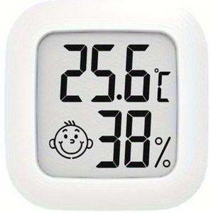 Smart Smile Mini LCD Digitale Thermometer: Monitor Kamer Temperatuur & Vochtigheid met Nauwkeurige Metingen!
