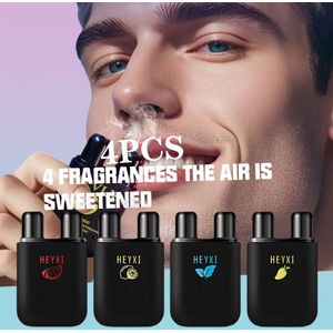 4 stuks 3,6g*4, Dubbelgat Verfrissende Energiesticks – Vier Beschikbaar voor Gebruikt Aromatherapie Neusinhalatie. Draagbare en Handige Oplossing tijdens Reizen of Buiten