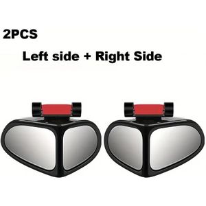 2 stuks hoge kwaliteit blind spot spiegels voor auto's - 360° verstelbaar, biedt breed uitzicht voor voor- en achterwiel, met ultra helder glas, ideaal voor vrachtwagens, SUV's en sedans