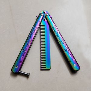 Premium Roestvrijstalen Vlinder Opvouwbare Haarkam - Duurzaam, Makkelijk Op te Bergen Ontwerp voor Alle Haartypes, Ideaal voor Beginners