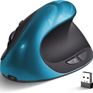 Ergonomische muis, oplaadbare draadloze muis, kleine rechterhand computer draadloze muis voor laptop, desktop, pc,