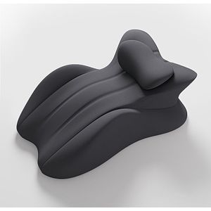 Verstelbare gekromde massagekussen voor slapen, zij- en rugslapers - - en nek, zwart, met ritssluiting, alleen handwas, comfortabele kussen|Ergonomische neksteun|Elastische stoffenholte