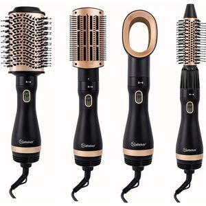 Multifunctionele Föhnkam, Blaasbuis, Krultang en Rechte Kam in één – Vier-in-één Elektrische Haardroger voor Stijlen