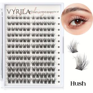 VYRILA Nieuwe Materialen Wimpers - 12 Zachte Wimpers, 144 Clusters, 8-16mm Lengte, Natuurlijke Krul, Zacht & Luchtig, Makkelijk aan te Brengen, Perfect voor Beginners, Herbruikbaar