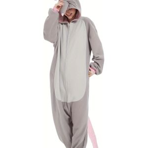 Dames Cartoon Onesie, Dieren-Thema Jumpsuit, Halloween Kostuum, Kerstfeest Outfit, Dikke Fleece Stijl voor Herfst en Winter, Warme Loungewear voor Rol-.
