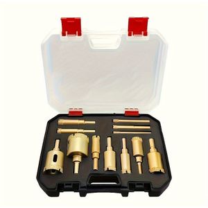 12pcs Diamond Coated Drill Bit Set, 6- Kit For Glass, Marble, Granite, Stone, Tile And Ceramics - Hand Tools