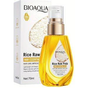 70ml Rijst Ruwe Haaressentiële Olie, Herstellend en Haarverzorging, Gemakkelijk te Absorberen, Niet Vettig, Glad en Makkelijk te Kammen
