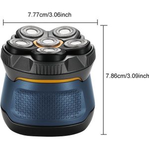 FEIYBA Hoofdscheerapparaat voor Kale Mannen, Nat Haarverwijderingsapparaat, 6D LED Display Elektrisch Oplaadbaar Scheermes met Type-C Laadaansluiting, Scheerapparaat voor Mannen