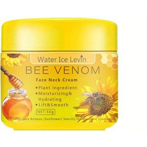 Bijengif & Honing Gezicht & Hals Crème | Hydraterend en Verstevigend met Royal Jelly, C en | Zijdezachte Textuur voor Alle Huidtypen