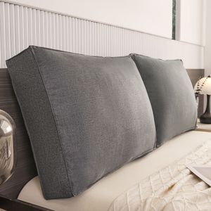 1st Verwijderbaar Vierkant Kussen, Linnenachtige Stof, Hoge Elasticiteit, Vol en Stevig, Geschikt voor Bedden en