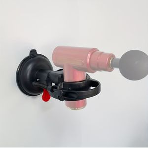 Massage Muurbeugel - Zwart, Compatibel met de Meeste Handheld Massagers, Rubber & ABS, Inclusief Montagemateriaal, Gebruiksvriendelijke Installatie, Geen Batterijen Nodig