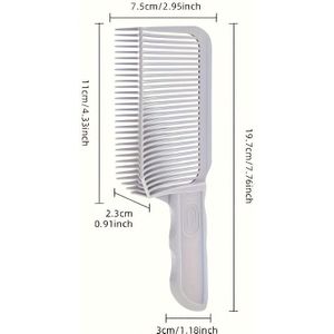 Professionele Barber Fading Kam, 1st, Hittebestendig, Niet-Oplaadbaar, Geen Batterij, Flat Top Blending Kam, Gradiënt Ontwerp voor Efficiënte Haarstyling, Salon Kwaliteit Tool, Ideaal Kerstcadeau