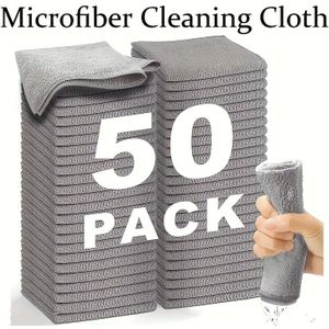 50-Pack Ultra-Fijne Microvezel Reinigingsdoeken - Anti-Pilling, Kleurvast, Absorberend & Duurzaam voor Auto Onderhoud, Huishoudelijk Gebruik, Diepe Reiniging