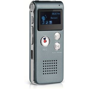 HOOTU 8G Oplaadbare Digitale Spraakopnemer met 8GB Geheugen en MP3-speler - Compact, langdurig, tot 650 uur opname