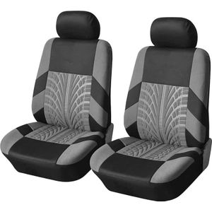 Universele Auto Stoelhoezen - Dikke Schuim Polyester Voorstoelhoezen met Grijs, Zwart, Tan, Blauw, Rood Design, Duurzame & Gemakkelijk Schoon te Maken Auto Interieur Beschermers