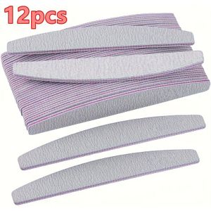 12-delige Professionele Manicureset: 100/180 Nagelvijlen en Buffers, Dubbelzijdige Schuurplanken voor Acrylnagels