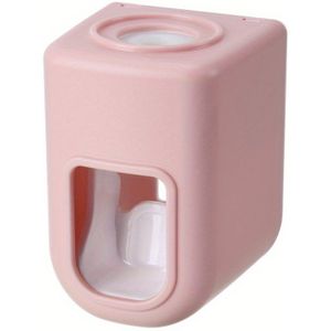 1pc Automatic Toothpaste Dispenser, Wall Mount Bathroom Accessories, Waterproof Toothpaste Squeezer Toothbrush Holder, Bathroom Tools, Home Essential