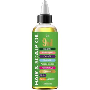 9-in-1 Haarolie met Bataana, Rozemarijn, Rijstgarri, Pompoenzaad, Zoete Amandel en Biotine voor Hydraterende Gladheid, Geschikt voor Alle Haartypes, 30ml/60ml/120ml
