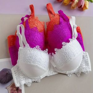 3-Pack Luxe Modieuze Elegante Dames BH | Kleur Diepe V-Lace Sexy Dames Ondergoed met Contrast Kant, Push Up, Medium Ondersteuning, Beugel