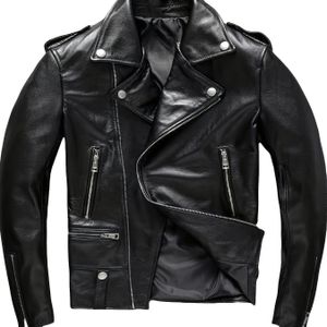 Vintage Leather - Slim Fit, Zip-Up met meerdere zakken, Zwart, Motorfietsstijl, Polyester gevoerd, Motorrijden Uitrusting | Vintage Stijl Jas | Duurzame Rits Sluiting