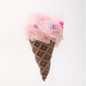 1 Schattige Ijsco Badspons, Badbal Met Dicht , Zacht En Comfortabel Voor Thuisgebruik Douchespons - Badkameraccessoires