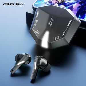 Adol draadloze in-ear gaming hoofdtelefoon met lage latentie en lange batterijduur met microfoon en oplaadstation Wit Zwart nieuw