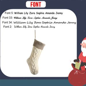 Personalized Christmas Stockings Custom Stockings with Embroidered Name Large Customized Stockings for Fireplace Hanging Decoration Knitted Stocking for Family sinterklaas
