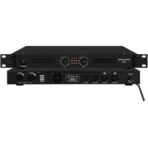 Versterker met voorversterkereffect, maximaal vermogen van 300Wx2, 1U ijzeren behuizing, 2-kanaals eindversterker, digitale tweekanaals eindversterker met ventilator, 1U