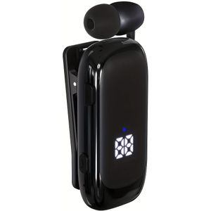 K88 Draadloze Clip-op Hoofdtelefoon, Stereokoptelefoon, Sport en Zakelijk Gebruik, Oproeptrillingsherinnering+Spraaknummer Rapportage, Type-C Opladen